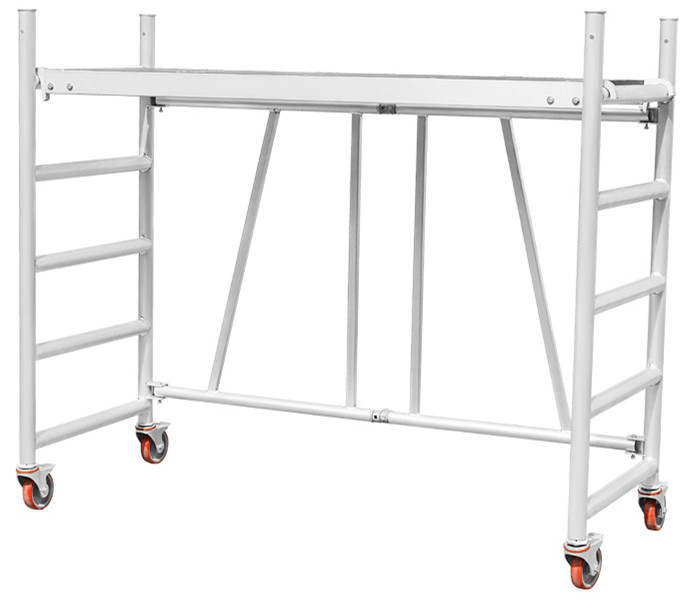 Mini Folding Aluminum Mobile Scaffold with Handrail Caster Wheels